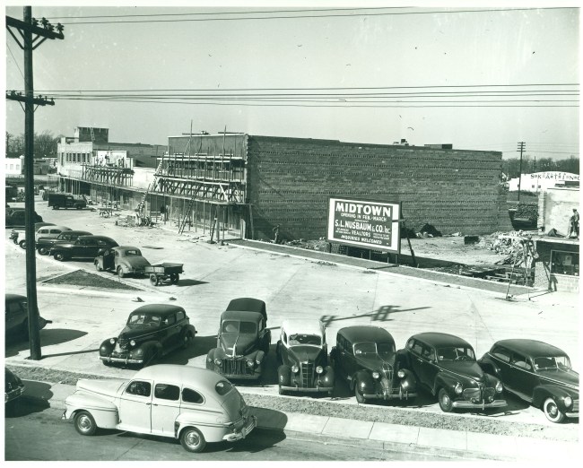 Construction of Midtown Shopping Center at Wards Corner, February 17, 1947