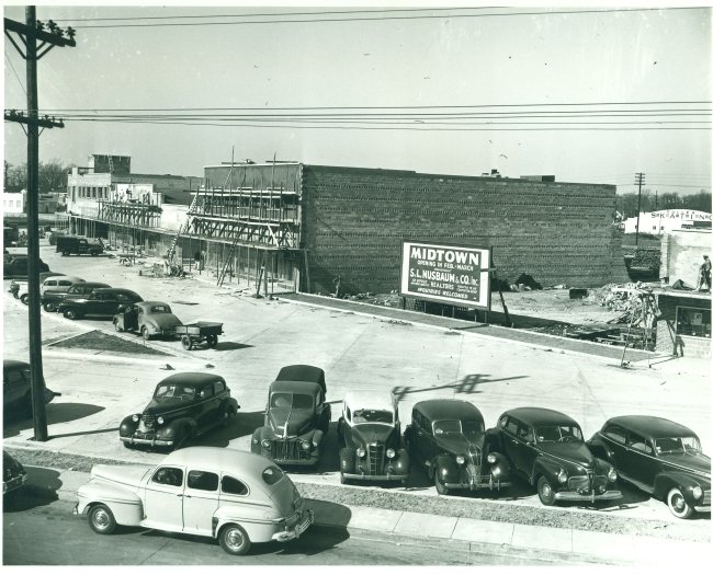 Construction of Midtown Shopping Center at Wards Corner, February 17, 1947
