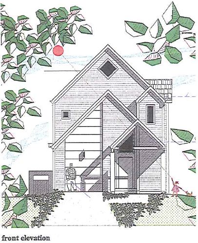 Rendering of the proposed house at 7409 Hughart Street