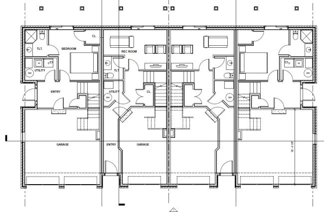First floor plan of the proposed Westport Commons Townhomes.