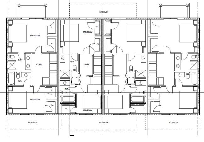 Third floor plan of the proposed Westport Commons Townhomes.